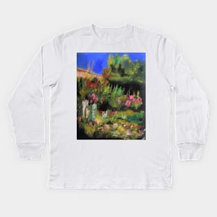 English Country Garden, Herefordshire Kids Long Sleeve T-Shirt